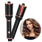 Automatic Rotating Curling Iron – CURLPRO Beach Waves Curling Wand, Portable Hair Curler, 500 Million Ionic, Dual Voltage & Lightweight for Travel, Ceramic Coating, 1 Inch, Metallic Gray