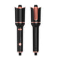 Automatic Rotating Curling Iron – CURLPRO Beach Waves Curling Wand, Portable Hair Curler, 500 Million Ionic, Dual Voltage & Lightweight for Travel, Ceramic Coating, 1 Inch, Metallic Gray