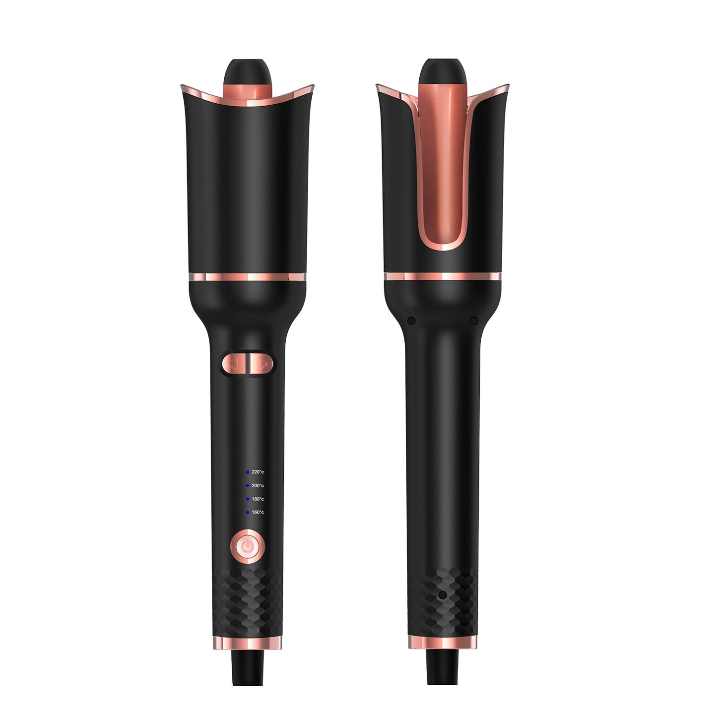 Automatic Rotating Curling Iron – CURLPRO Beach Waves Curling Wand, Portable Hair Curler, 500 Million Ionic, Dual Voltage & Lightweight for Travel, Ceramic Coating, 1 Inch, Metallic Gray